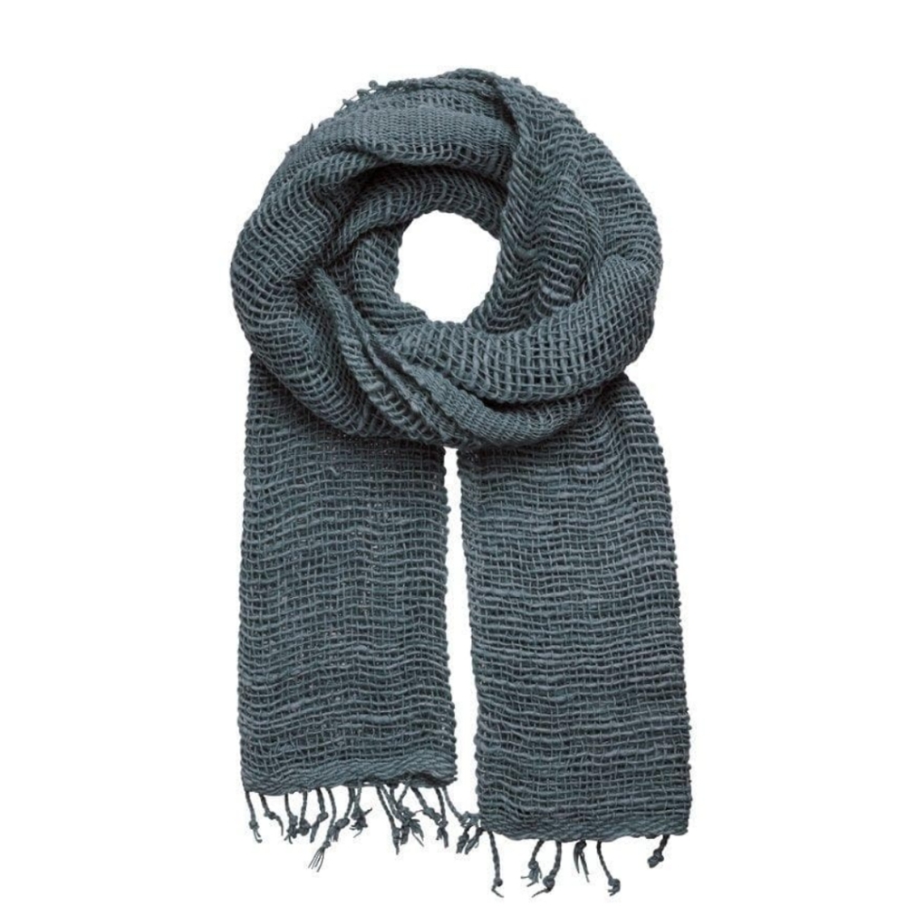 Marquet, free weave scarf, charcoal